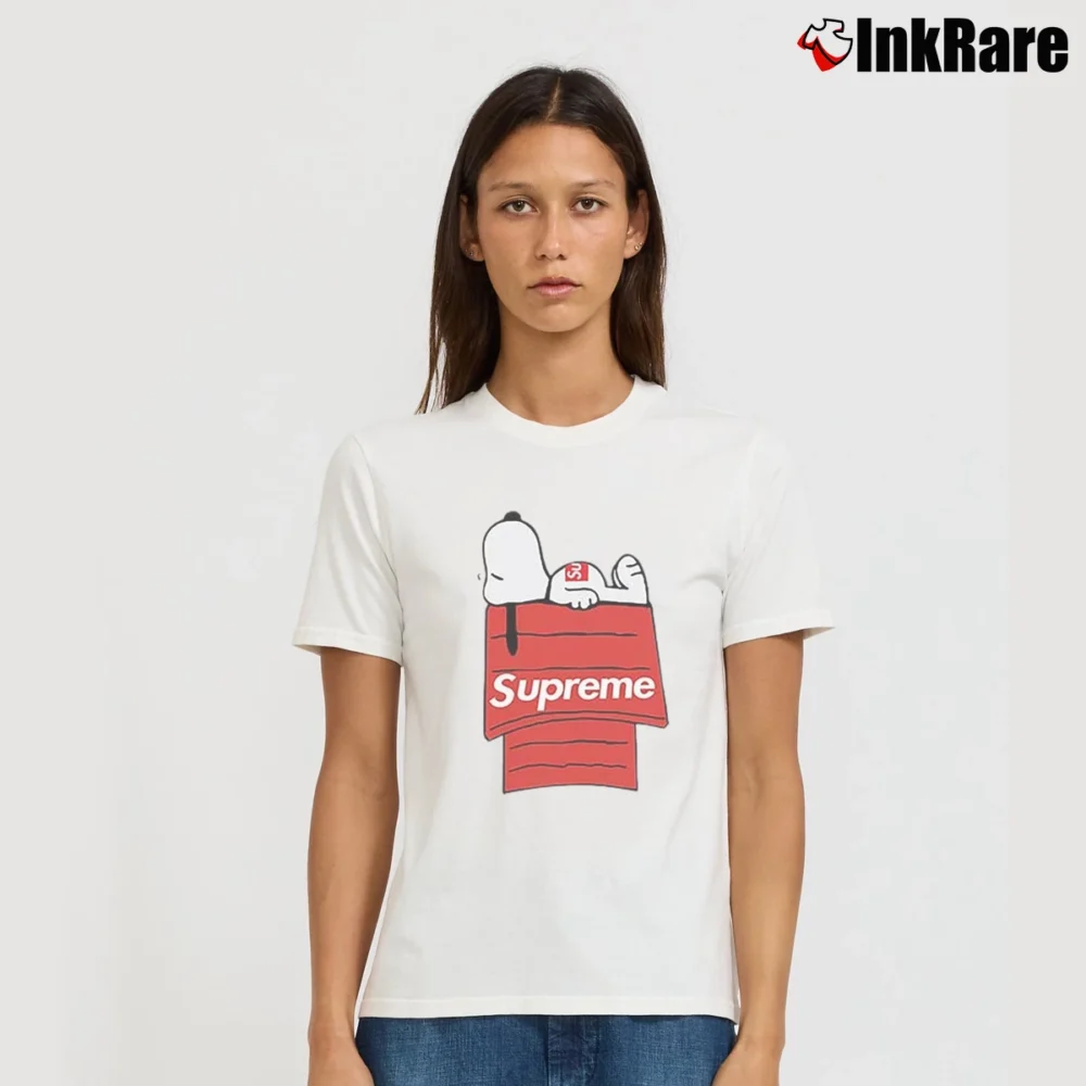 Women’s Supreme Snoopy Doghouse T-Shirt in white | Soft, Flattering Fit