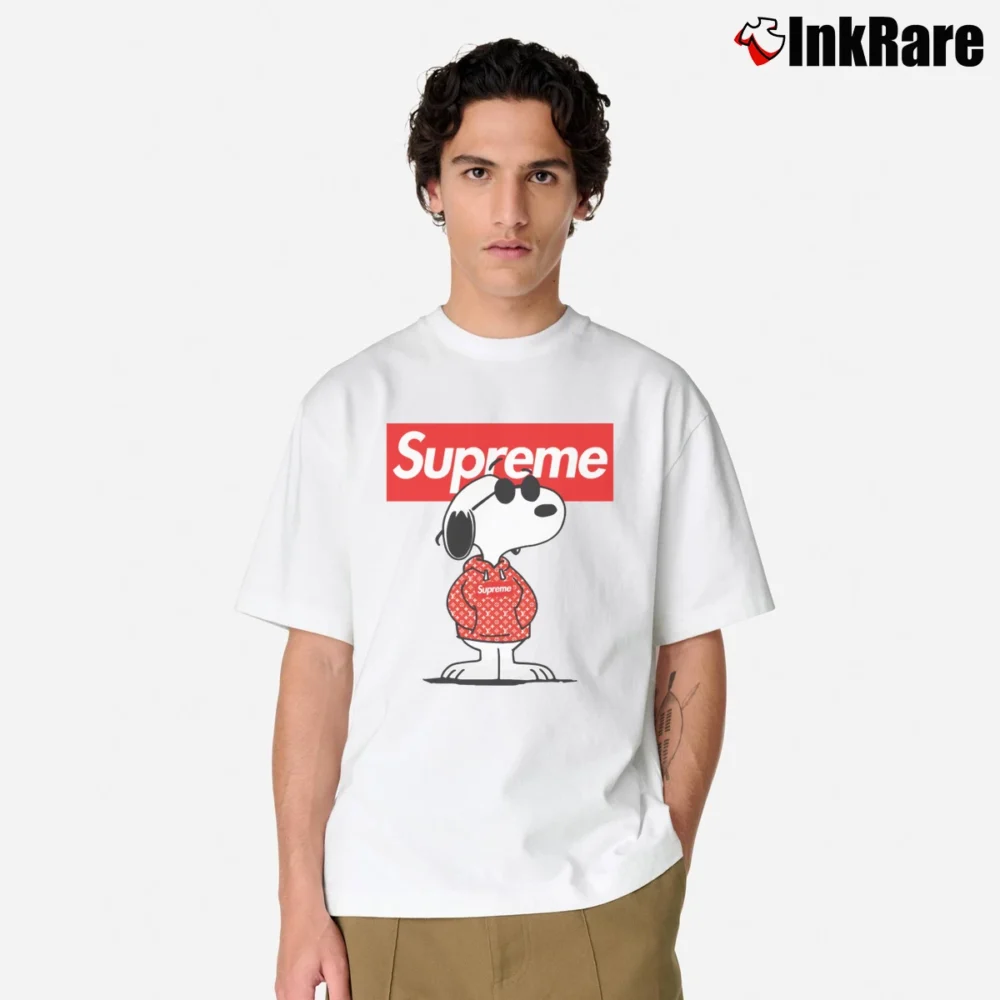 Men’s Supreme Snoopy Classic T-Shirt in white | Soft, Breathable Everyday Wear