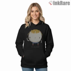 Surreal Moon Sailor Minimal Art Shirt on black hoodie for women graphic tee