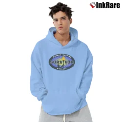 Men’s Survivor CBS TV Series Blue Burst Pullover Hoodie in light blue | Cozy, Durable, Modern Fit