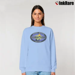 Women’s Survivor CBS TV Series Blue Burst Relaxed Sweatshirt in light blue | Soft, Laid-Back Vibe