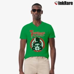Men’s Svengoolie Horror Host V-Neck Tee in irish green | Sharp, Breathable, Everyday Staple