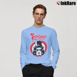 Men’s Svengoolie Horror TV Show Long-Sleeve Shirt in light blue | Sleek, Lightweight, Year-Round Wear