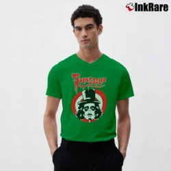 Men’s Svengoolie Horror TV Show V-Neck Tee in irish green | Sharp, Breathable, Everyday Staple