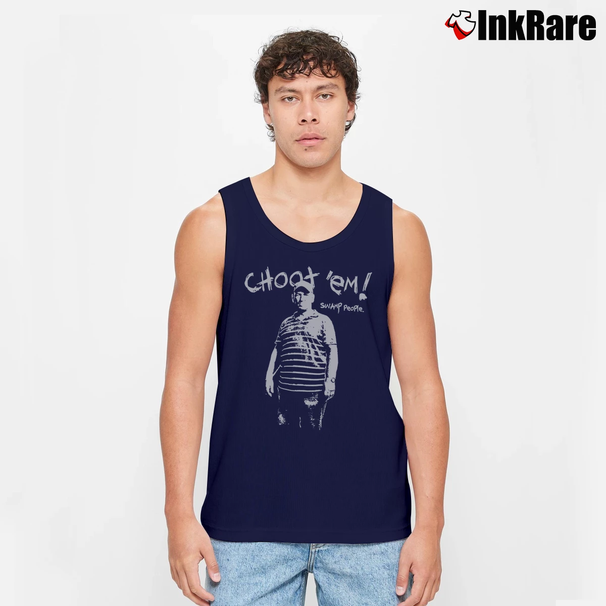 Men’s Swamp People Choot Em Tank Top in navy | Breathable, Active-Friendly Design