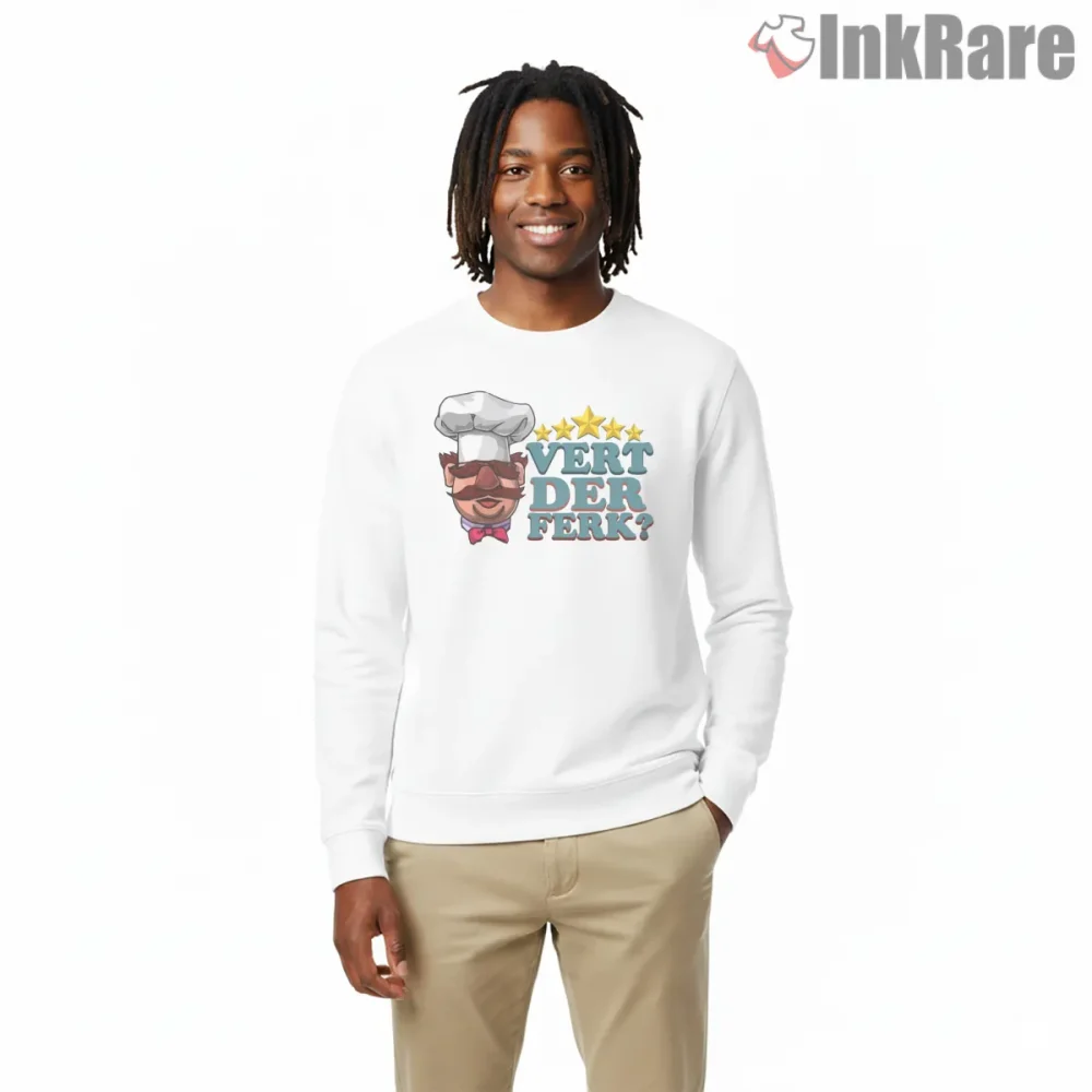 Swedish Chef Vert Der Ferk Funny Quote Cartoon Shirt on graphic shirt for men graphic tee