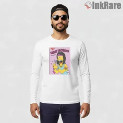 Sweet Emotions Cereal Simpsons Music Parody Shirt on white long sleeve shirt for men graphic tee