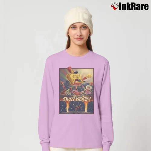 Women’s Sweet Victory Spongebob Squarepants Long-Sleeve Top in light pink | Sleek, Versatile, All-Season