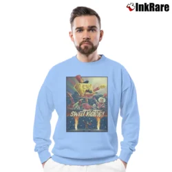 Men’s Sweet Victory Spongebob Squarepants Crewneck Sweatshirt in light blue | Cozy Fabric, Clean Style