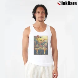 Men’s Sweet Victory Spongebob Squarepants Tank Top in white | Breathable, Active-Friendly Design