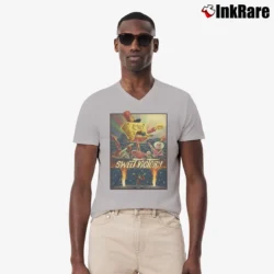 Men’s Sweet Victory Spongebob Squarepants V-Neck Tee in sport grey | Sharp, Breathable, Everyday Staple