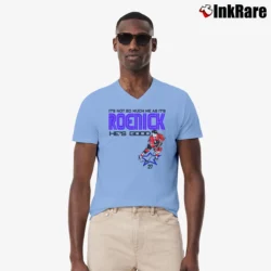 Men’s Swingers Funny Retro Humor V-Neck Tee in light blue | Sharp, Breathable, Everyday Staple