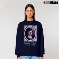 Women’s Sylvia Plath Literature Quote Relaxed Sweatshirt in navy | Soft, Laid-Back Vibe