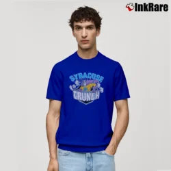 Men’s Syracuse Crunch Mascot 90s AHL Hockey Logo Classic T-Shirt in royal blue | Soft, Breathable Everyday Wear