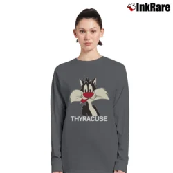Women’s Syracuse Sylvester The Cat 1983 Long-Sleeve Top in charcoal | Sleek, Versatile, All-Season