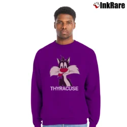 Men’s Syracuse Sylvester The Cat 1983 Crewneck Sweatshirt in purple | Cozy Fabric, Clean Style