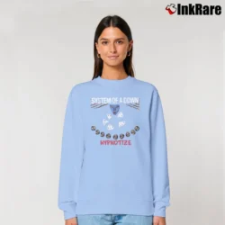 Women’s system of a down hypnotize nu metal album Relaxed Sweatshirt in light blue | Soft, Laid-Back Vibe