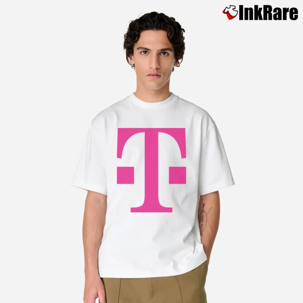 Men’s T Mobile Tech Logo Classic T-Shirt in white | Soft, Breathable Everyday Wear