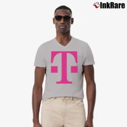 Men’s T Mobile Tech Logo V-Neck Tee in sport grey | Sharp, Breathable, Everyday Staple