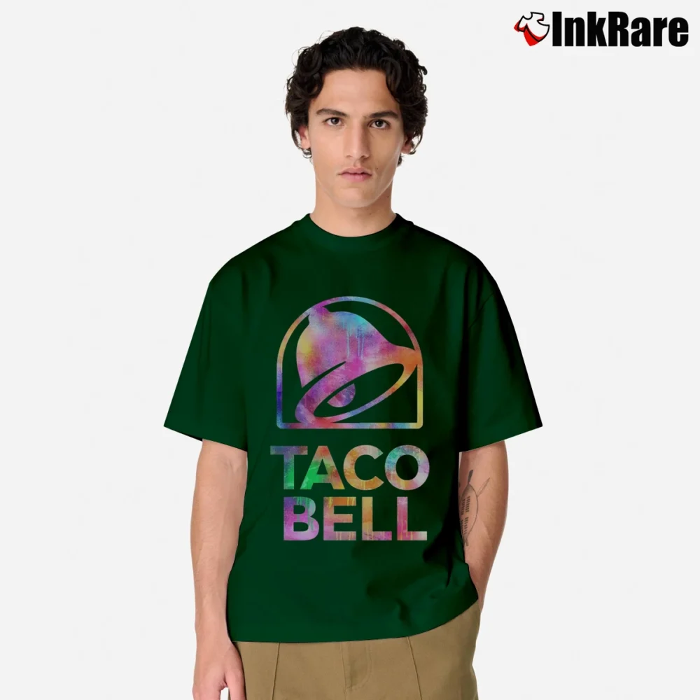 Men’s Taco Bell Neon Logo Graphic Classic T-Shirt in forest green | Soft, Breathable Everyday Wear