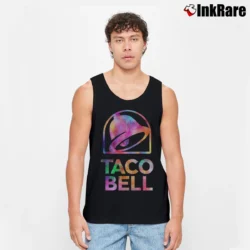 Men’s Taco Bell Neon Logo Graphic Tank Top in black | Breathable, Active-Friendly Design
