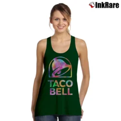 Women’s Taco Bell Neon Logo Graphic Tank Top in forest green | Lightweight, Movement-Friendly
