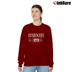 Women’s Tailgate Maxell Retro Graphic Relaxed Sweatshirt in maroon | Soft, Laid-Back Vibe