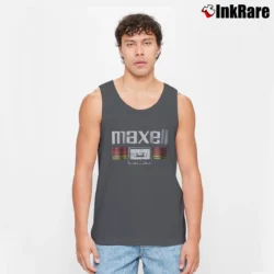 Men’s Tailgate Maxell Retro Graphic Tank Top in charcoal | Breathable, Active-Friendly Design