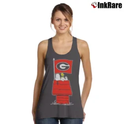 Women’s Tailgate X Peanuts Georgia Bulldogs Tank Top in charcoal | Lightweight, Movement-Friendly