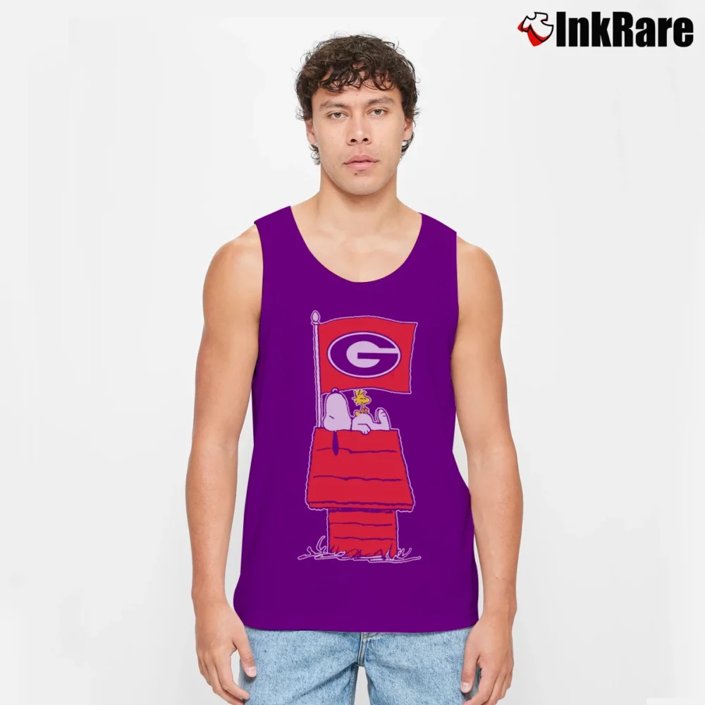 Men’s Tailgate X Peanuts Georgia Bulldogs Tank Top in purple | Breathable, Active-Friendly Design