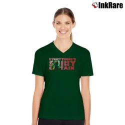 Women’s Take A Look At This Black Firefly Everything Shiny Captain V-Neck Tee in forest green | Chic Neckline, Soft Texture