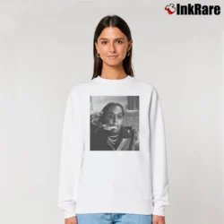 Women’s takeoff rapper tribute for Hip Hop and Migos Fans Relaxed Sweatshirt in white | Soft, Laid-Back Vibe