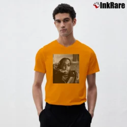 Men’s takeoff rapper tribute for Hip Hop and Migos Fans V-Neck Tee in orange | Sharp, Breathable, Everyday Staple