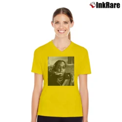 Women’s takeoff rapper tribute for Hip Hop and Migos Fans V-Neck Tee in yellow | Chic Neckline, Soft Texture