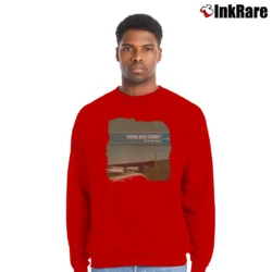 Men’s Taking Back Sunday Crewneck Sweatshirt in red | Cozy Fabric, Clean Style
