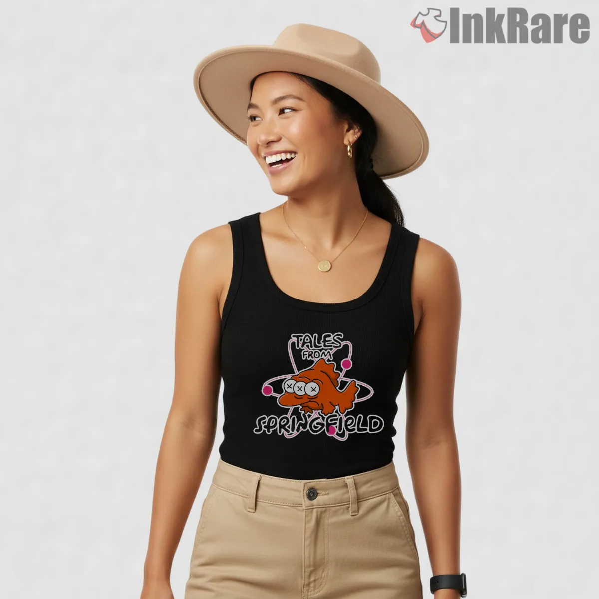 Tales From Springfield Horror Anthology Cartoon Tank Top Black Tales From Springfield Horror Anthology Cartoon Shirt on black tank top for women graphic tee
