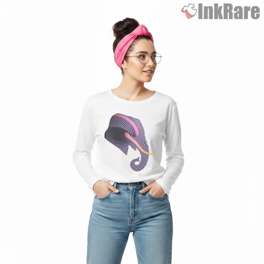 Tame Impala Currents Elephant Flow Psychedelic Shirt on white long sleeve shirt for women graphic tee