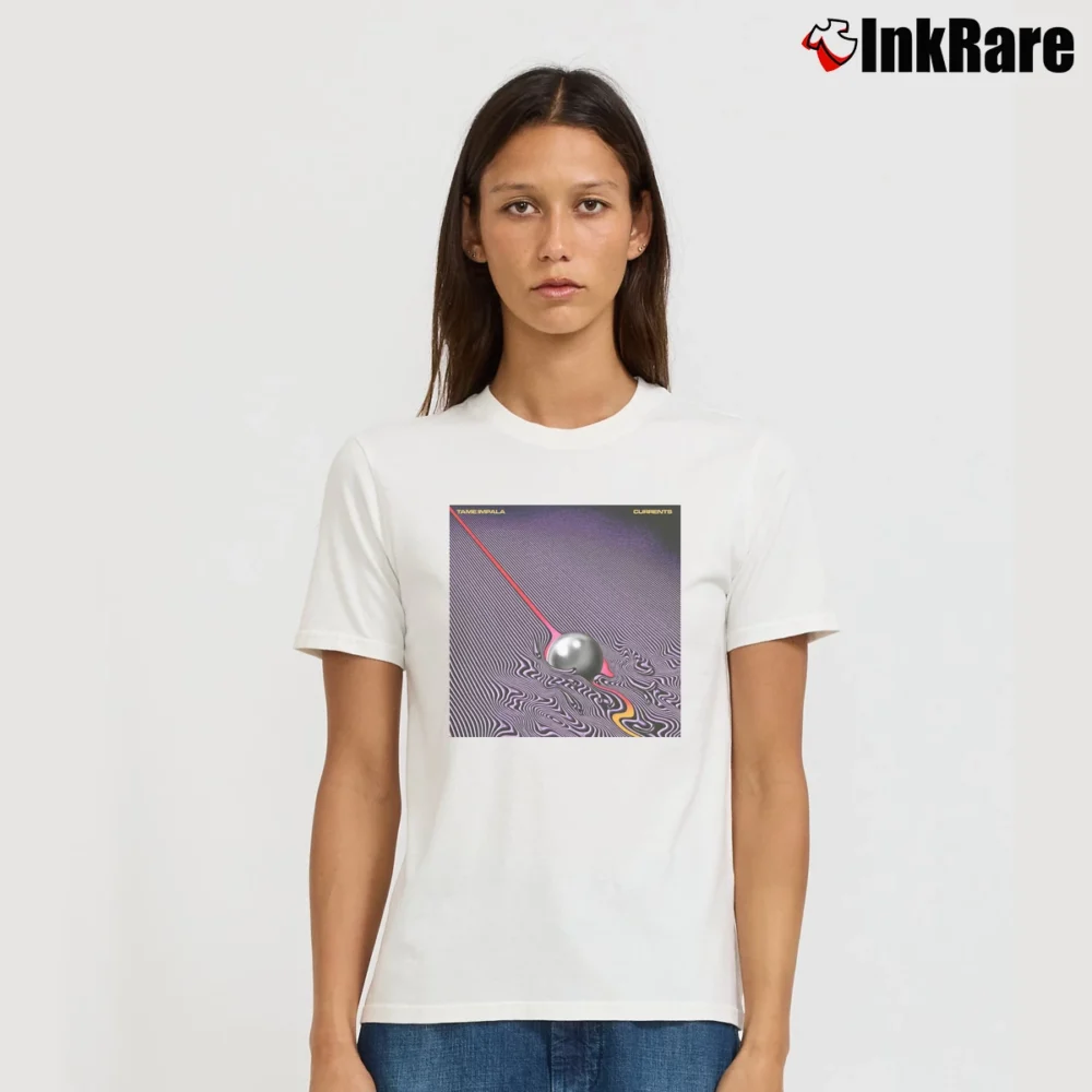 Women’s Tame Impala Currents Graphics Signature T-Shirt in white | Soft, Flattering Fit