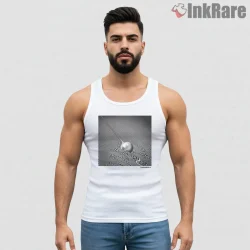 Tame Impala Currents Monochrome Wave Pattern Shirt on white tank top for men graphic tee