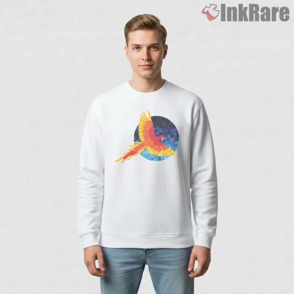 Tame Impala Psychedelic Parrot Color Burst Art Shirt on graphic shirt for men graphic tee