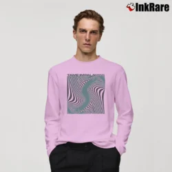 Men’s Tame Impala Wave Square Mint Long-Sleeve Shirt in light pink | Sleek, Lightweight, Year-Round Wear