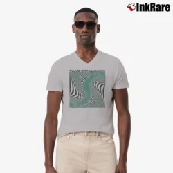 Men’s Tame Impala Wave Square Mint V-Neck Tee in sport grey | Sharp, Breathable, Everyday Staple