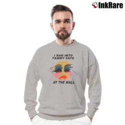 Men’s Tammy Faye Bakker At The Mall Crewneck Sweatshirt in sport grey | Cozy Fabric, Clean Style