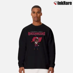 Men’s Tampa Bay Buccaneers Betty Boop Brown Skin NFL Long-Sleeve Shirt in black | Sleek, Lightweight, Year-Round Wear