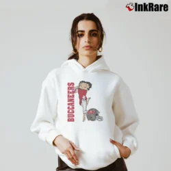 Women’s Tampa Bay Buccaneers Betty Boop NFL Team Cozy Hoodie in white | Warm, Structured, Stylish