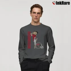 Men’s Tampa Bay Buccaneers Betty Boop NFL Team Long-Sleeve Shirt in charcoal | Sleek, Lightweight, Year-Round Wear