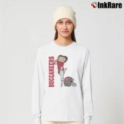 Women’s Tampa Bay Buccaneers Betty Boop NFL Team Long-Sleeve Top in white | Sleek, Versatile, All-Season