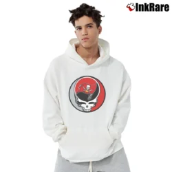Men’s Tampa Bay Buccaneers Grateful Dead Steal Your Face Football Pullover Hoodie in white | Cozy, Durable, Modern Fit
