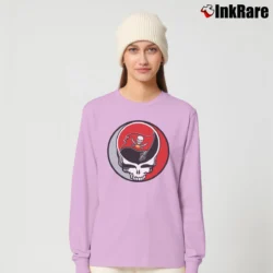Women’s Tampa Bay Buccaneers Grateful Dead Steal Your Face Football Long-Sleeve Top in light pink | Sleek, Versatile, All-Season