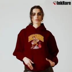 Women’s Tampa Bay Buccaneers Looney Tunes Taz Football Cozy Hoodie in maroon | Warm, Structured, Stylish